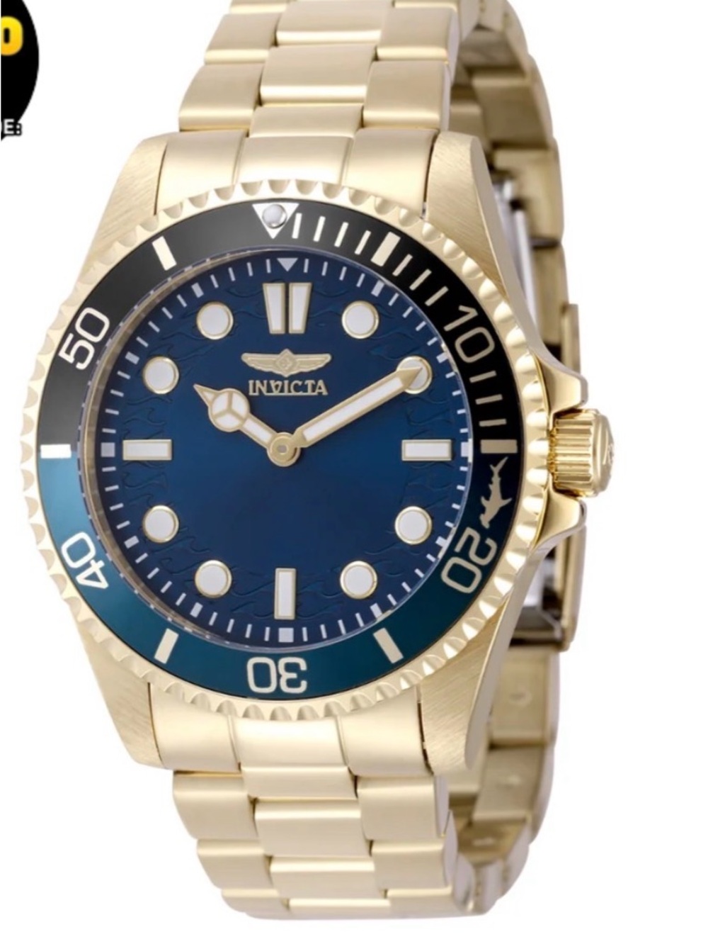 Invicta Pro Diver Crestcore Men's Watch - 43mm. Gold (49707)